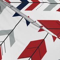 Fletching Arrows // Grey/Red/Navy
