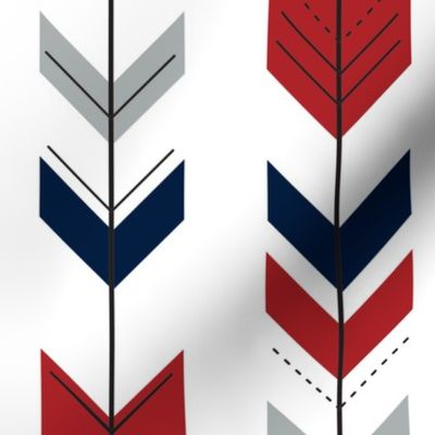 Fletching Arrows // Grey/Red/Navy