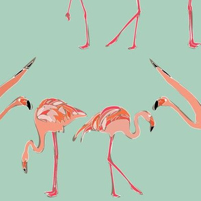 mint flamingos