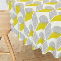 dots on tables-geometric-mid century mod