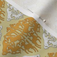 Brown & Gray Arabian damask