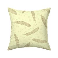 birds of a feather - summercolors cream, gold and brown