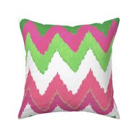 Waterolor Ikat Chevron in Pink Fusion