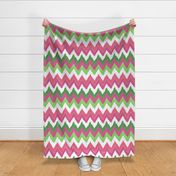 Waterolor Ikat Chevron in Pink Fusion