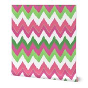 Waterolor Ikat Chevron in Pink Fusion