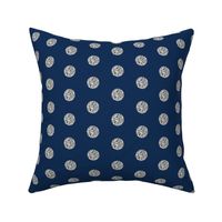 Silver Glitter Dots Beaucoup! on Classic Navy