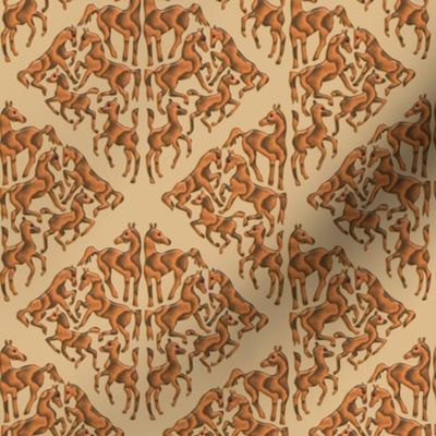 Wooden Arabian horse Damask 2