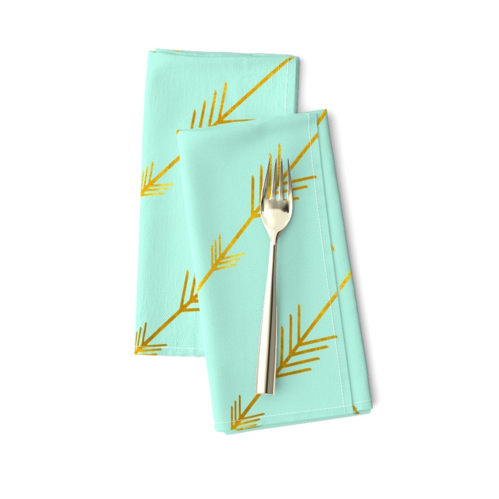 Gold Arrows on Bright Mint