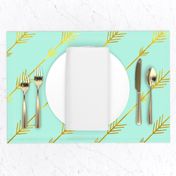 Gold Arrows on Bright Mint