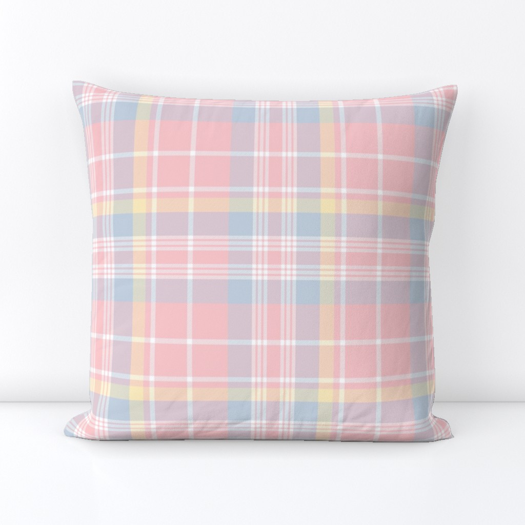 Donmaree Tartan ~ Dauphine, Versailles Fog, Trianon Cream and White 