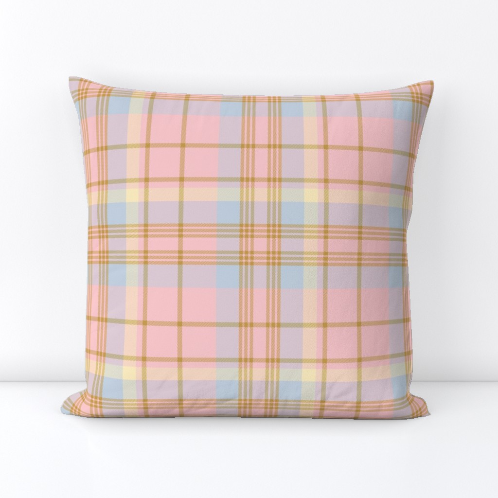 Donmaree Tartan ~ Dauphine, Versailles Fog, Trianon Cream and Gilt 