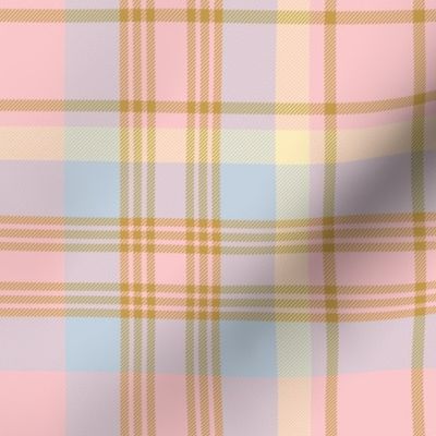 Donmaree Tartan ~ Dauphine, Versailles Fog, Trianon Cream and Gilt 