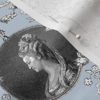 Marie Antoinette Medallion Swag ~ Versailles Fog 