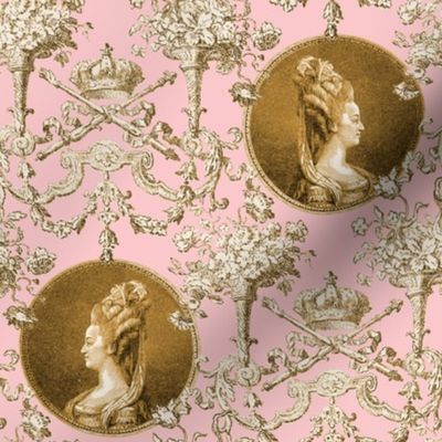 Marie Antoinette Medallion Swag ~ Gilt on Dauphine 