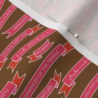 Young Women's Theme and Values Banner Fabric [Red/Pink]