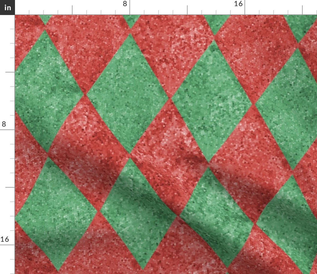 Harlequin Diamonds ~  Christmas ~ Gumdrop Mosaic