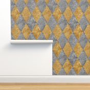 Harlequin Diamonds ~ Silver and Gold ~ Mosaic 