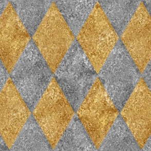 Harlequin Diamonds ~ Silver and Gold ~ Mosaic 