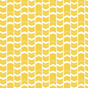 Mod Mustard Chevron - Herringbone