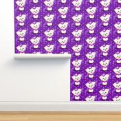 Maltese purple hearts smaller print