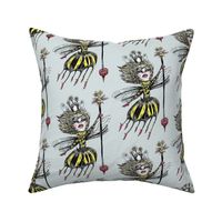 Queen Bee, large scale, blue gray 