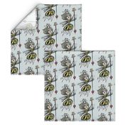 Queen Bee, large scale, blue gray 