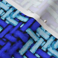 watercolor woven houndstooth in blues