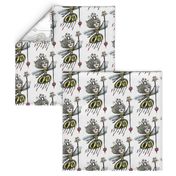 Queen Bee, large scale, white black yellow red