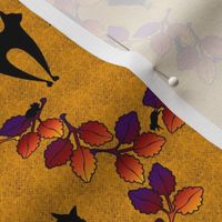 Cat Autumn Damask