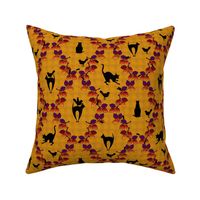 Cat Autumn Damask