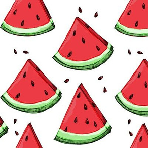 Watermelon on white (no texture)