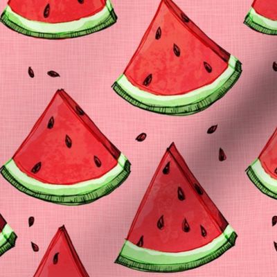 Watermelon on pink (texture)