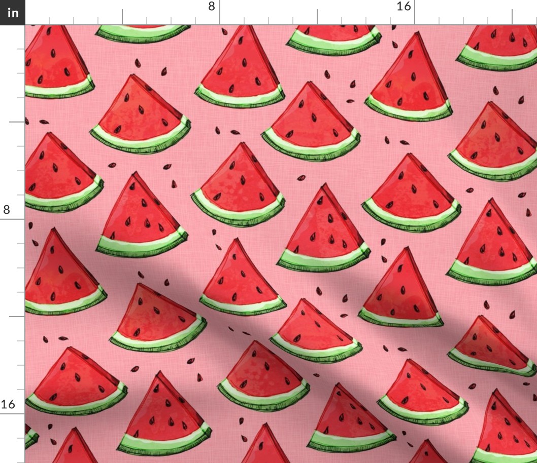 Watermelon on pink (texture)