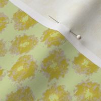 Simple Modern Splatter Flowers in Yellow and Pink Fabric (small)