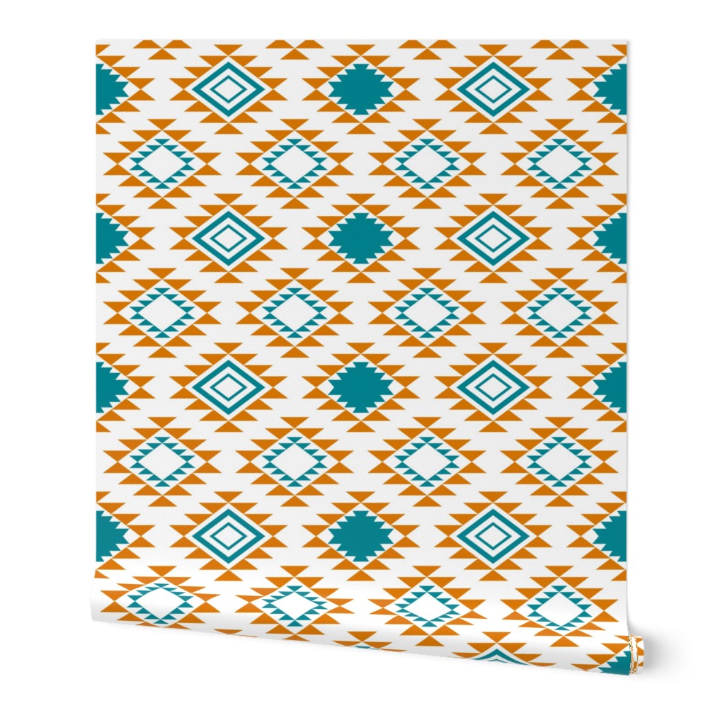 Orange Teal Aztec