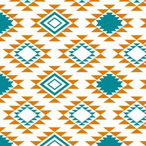 Orange Teal Aztec