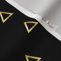 Pop Stripe Co-ordinates Triangles Black and Gold - small scale