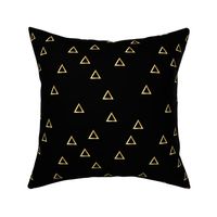 Pop Stripe Co-ordinates Triangles Black and Gold - small scale