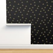 Pop Stripe Co-ordinates Triangles Black and Gold - small scale