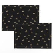 Pop Stripe Co-ordinates Triangles Black and Gold - small scale