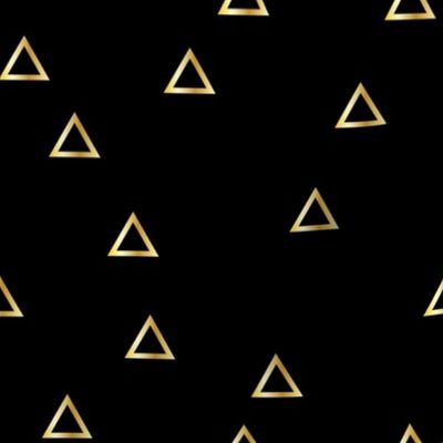 Pop Stripe Co-ordinates Triangles Black and Gold - small scale