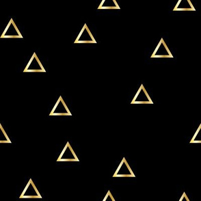 Pop Stripe Co-ordinates Triangles Black and Gold - small scale