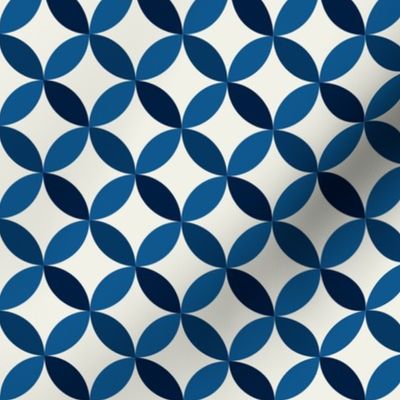 Circle Tessellation: Navy Two Tone