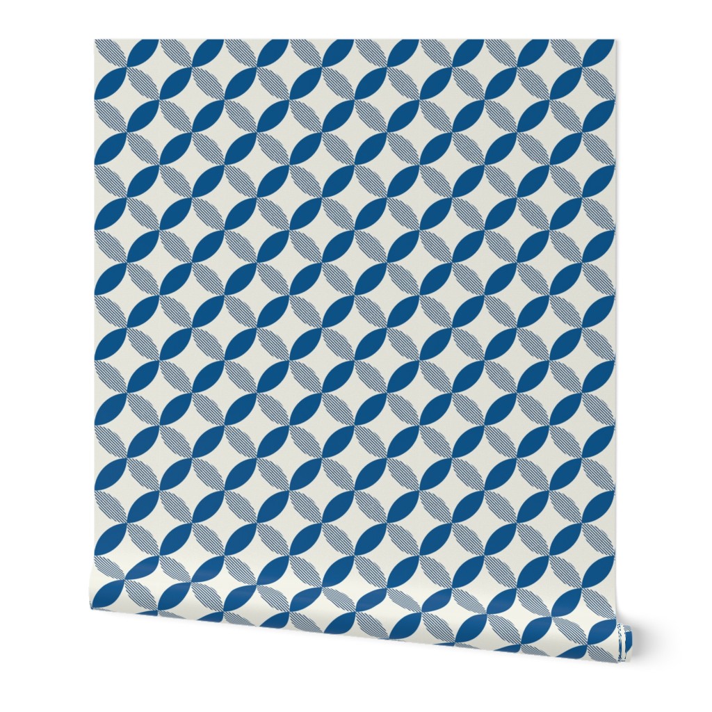 Circle Tessellation: Navy with Stripes