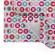 xoxo love and kisses valentine lover wedding pattern