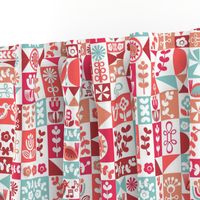 Folky Floral Geometrics (reds)