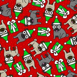 Merry Pugs (Red)