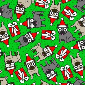 Merry Pugs (Green)