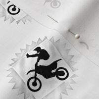 Black & White Dirt Bike 