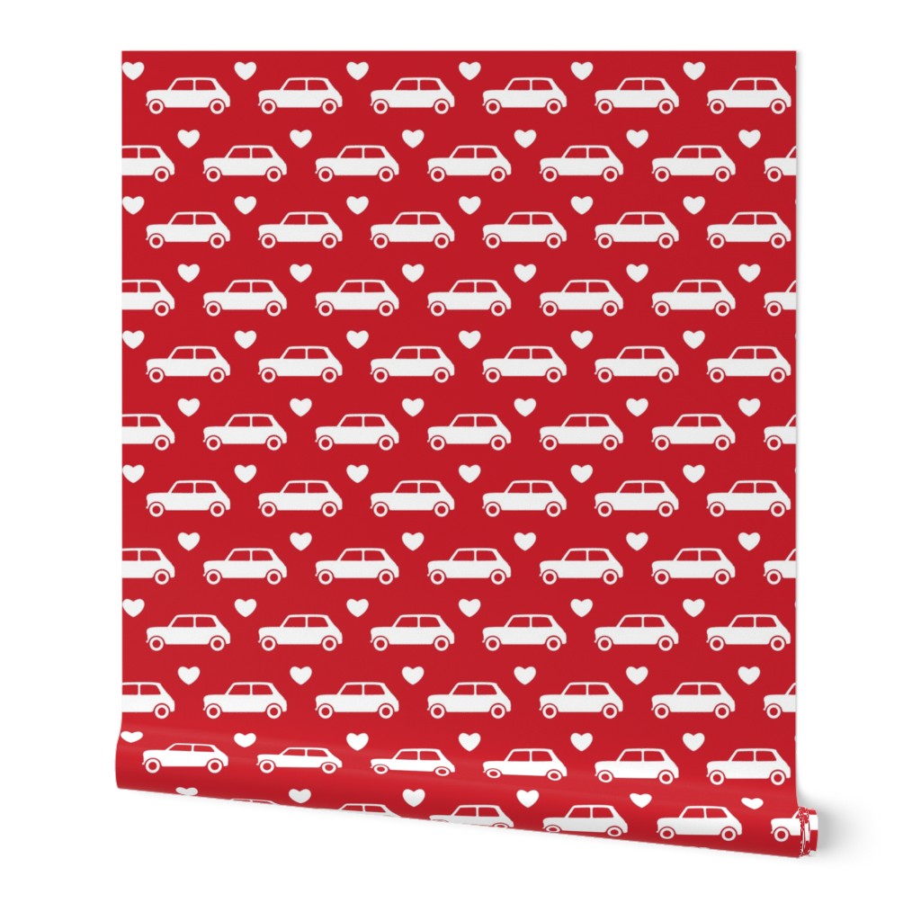 Mini Cooper Hearts - Red - Large